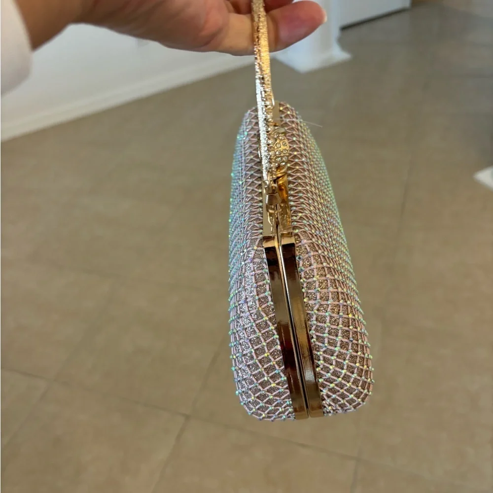 Elegant Gold and Pink Clutch